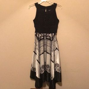 Signature by Sangria black and white dress